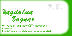 magdolna bognar business card